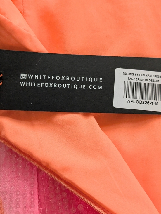 White Fox Telling Me Lies Sequin Maxi Dress Size Medium - Picture 8 of 9